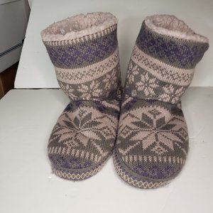 Womens Winter Muk Luk Ankle Slipper / Booties Size  Xlarge 11-12